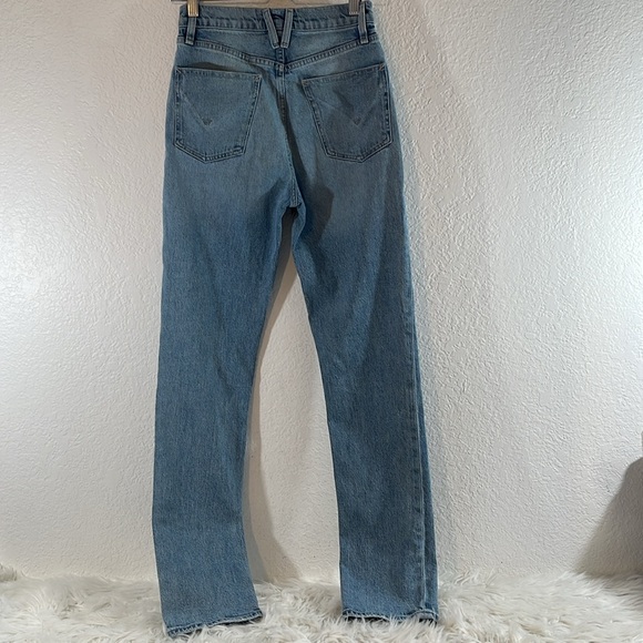 HUDSON JEANS Harlow Split Hem Ultrahigh Waist Cigarette Jeans in Stellar NEW - Picture 7 of 16